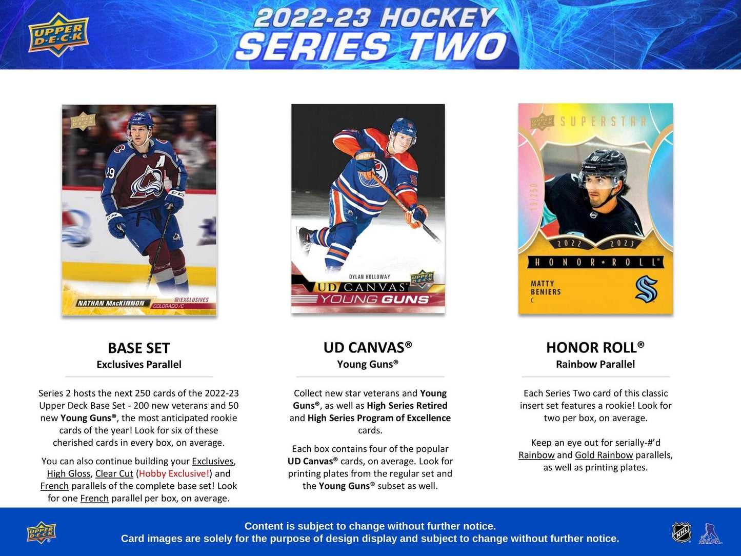 2022-23 Upper Deck Series 2 Hockey Hobby Box (Pre-Order) - Miraj Trading