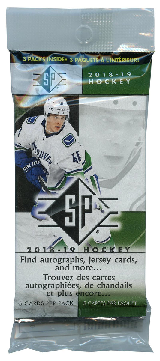 2018-19 Upper Deck SP Hockey Hanger Pack (5 Hanger Packs a Lot) - BigBoi Cards