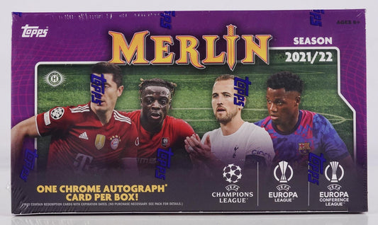 2021-22 Topps UEFA Champions League Merlin Chrome Soccer Hobby Box