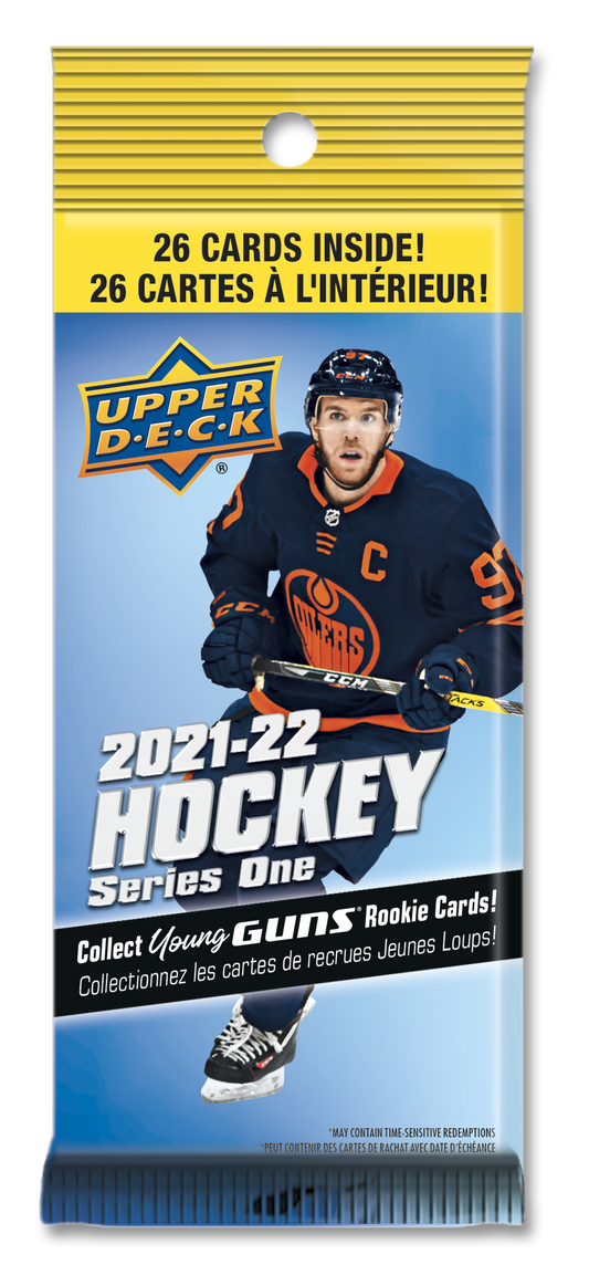 2021-22 Upper Deck Series 1 Hockey Fat Pack Box (Box of 18 Packs) (Pre-Order) - Miraj Trading