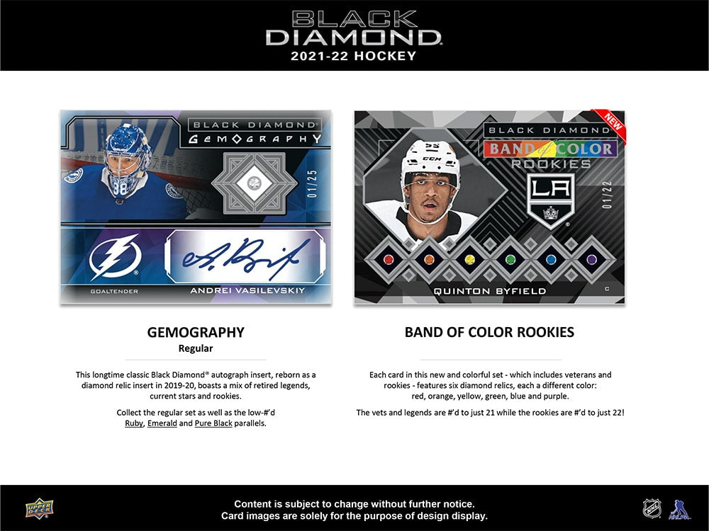 2021-22 Upper Deck Black Diamond Hockey Hobby Case ( Master Case of 10 Boxes )(Pre-order) - Miraj Trading