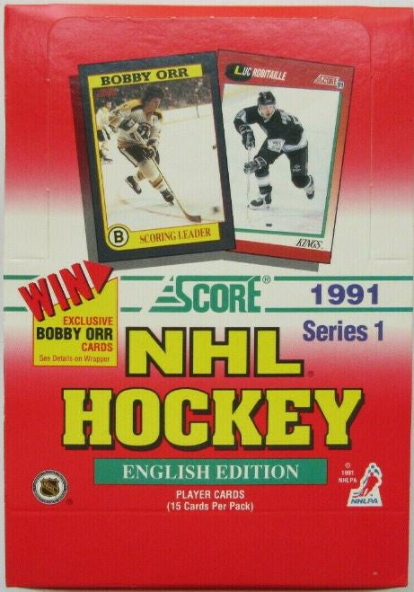 1991-92 Score English Edition Series 1 Hockey Box - BigBoi Cards