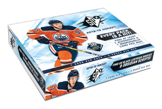 2018-19 Upper Deck SPX Hockey Hobby Box - BigBoi Cards